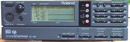 A Roland SC-88 GM/GS Synth